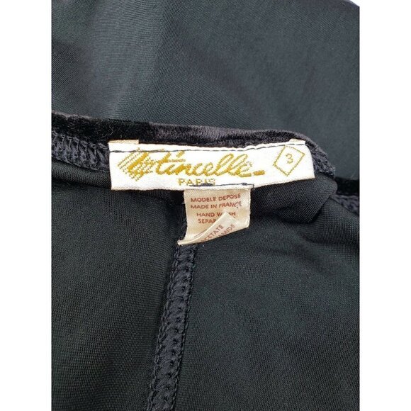 Etincelle Paris Black Velvet Dress Size 3 Goth Steampunk Guipure Lace - Picture 7 of 8